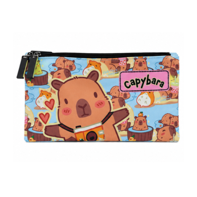 Estojo 3 Fechos Capivara Happy Life