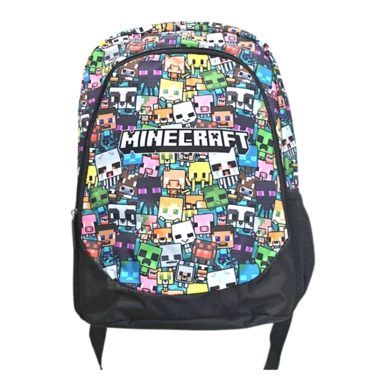 Mochila escolar c/1 compartimento- Minecraft