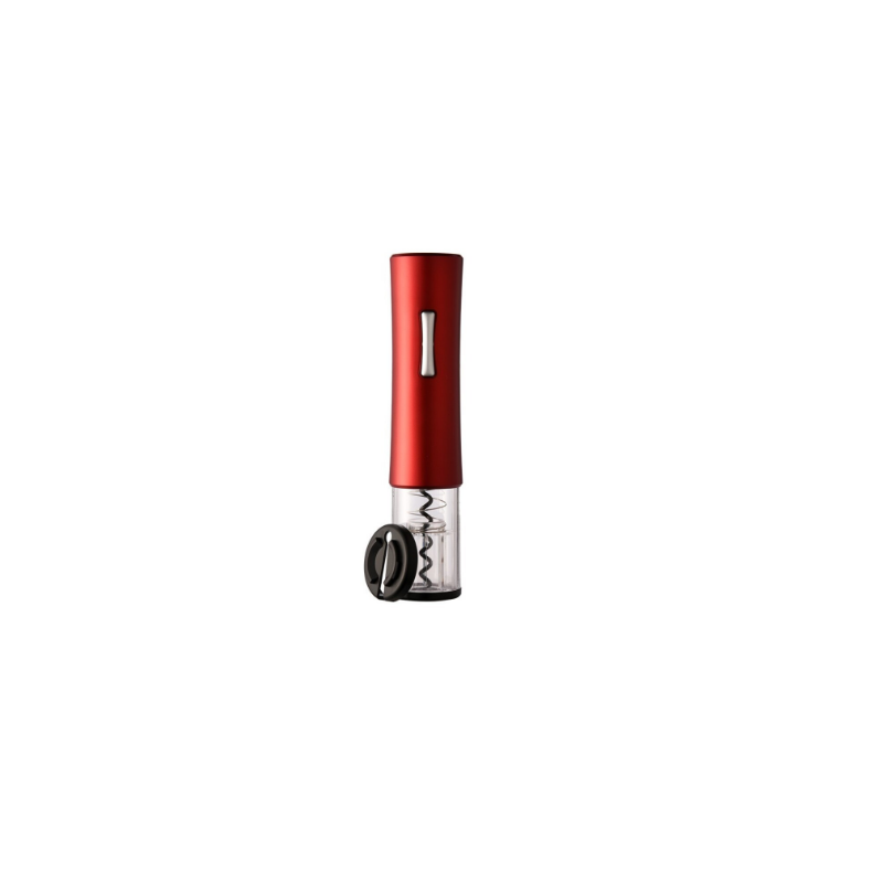 Saca Rolha Elétrico Vermelho Tranparente