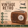 Rádio Vintage 3 bandas Madeira AC/Solar Sami RS-11852ami