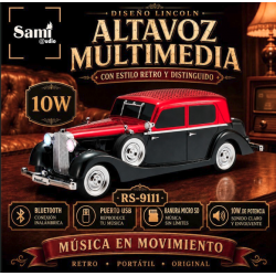 Rádio Coluna Multimédia Vintage "Lincoln" Sami RS-111