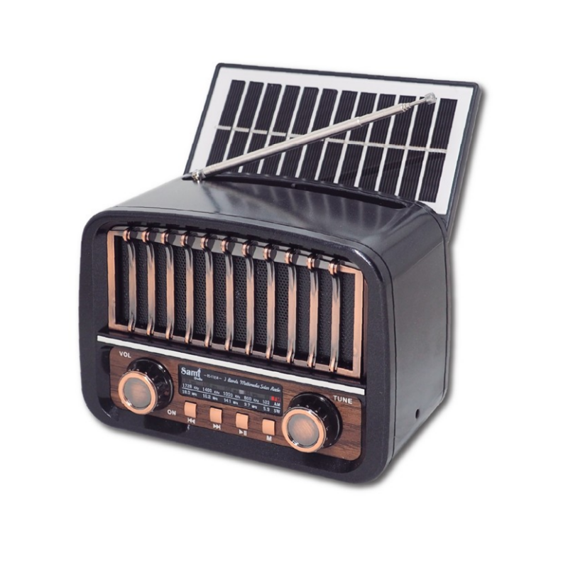 Rádio Vintage 3 bandas Bateria/Solar Sami RS-11854