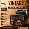 Rádio Vintage 3 bandas Bateria/Solar Sami RS-11854