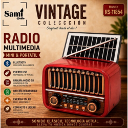 Rádio Vintage 3 bandas Bateria/Solar Sami RS-11854