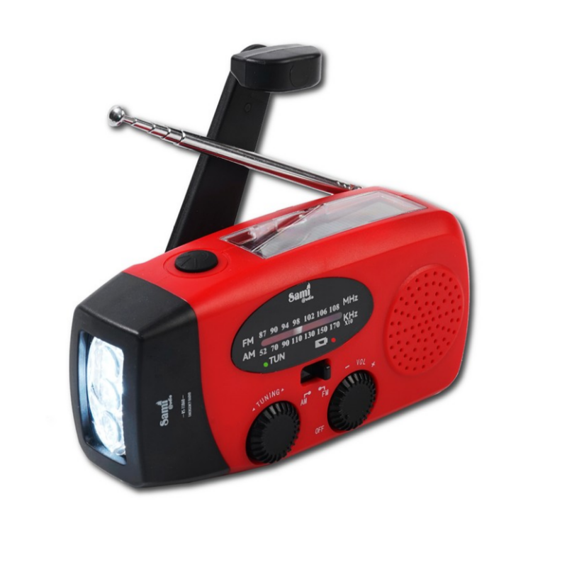 Radio Emergência 2 bandas bat/solar/dinamo Sami RS-11860