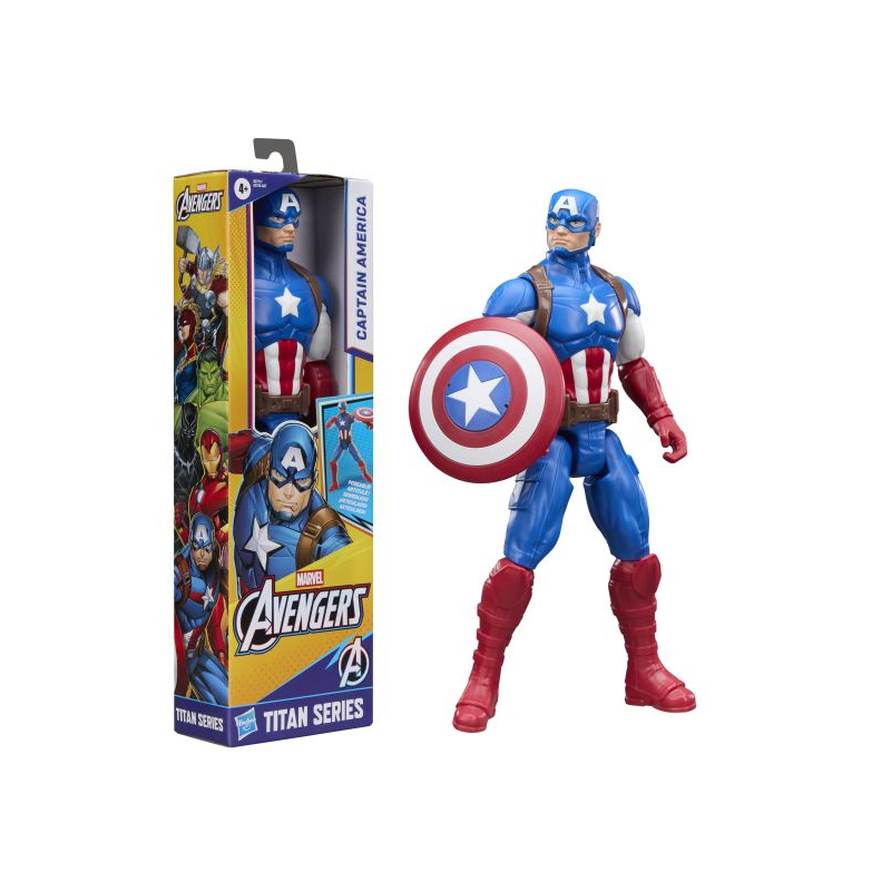 Figura Titan Hero Capitão América Avengers Hasbro