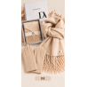 Conjunto Senhora Don Algodon de Cachecol e Luvas