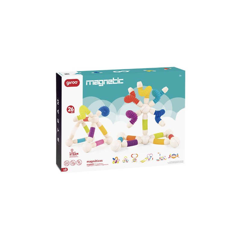 Jogo Bricks Construções Magnéticas STEAM 26 Peças
