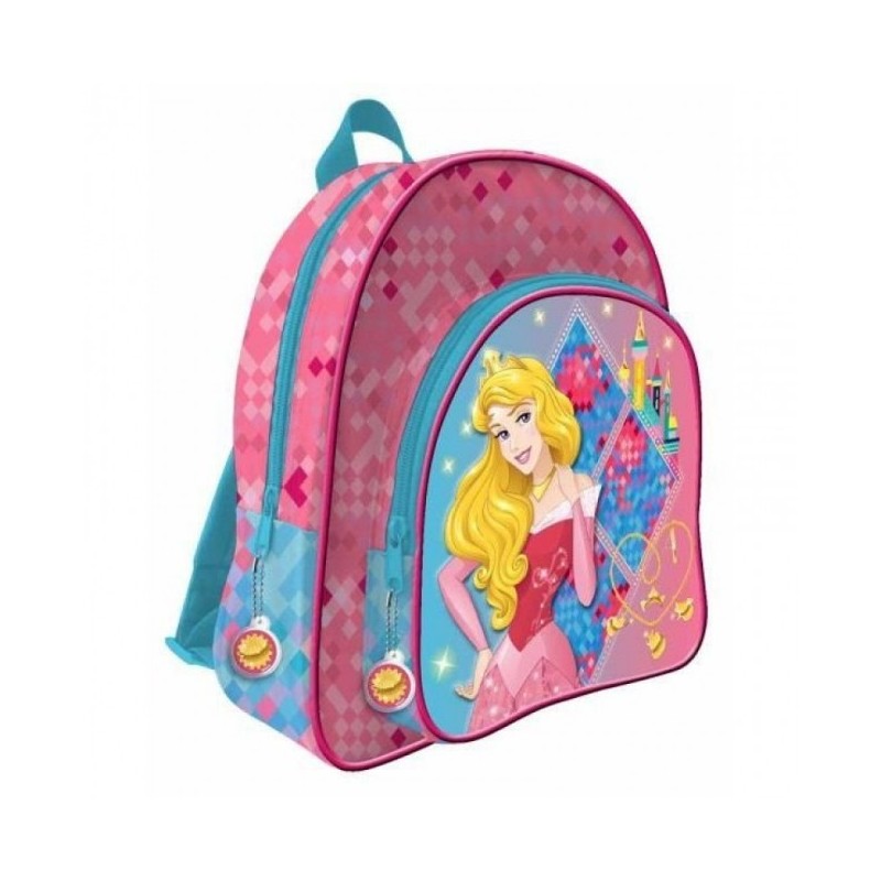 Mochila escolar 41cm adapt. Princesas Disney