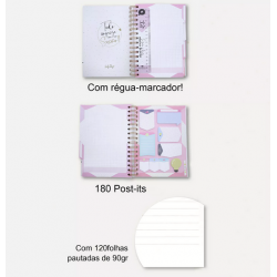 Bloco De Notas A6 Lovely Story Night & Day – Sente-te Orgulhosa