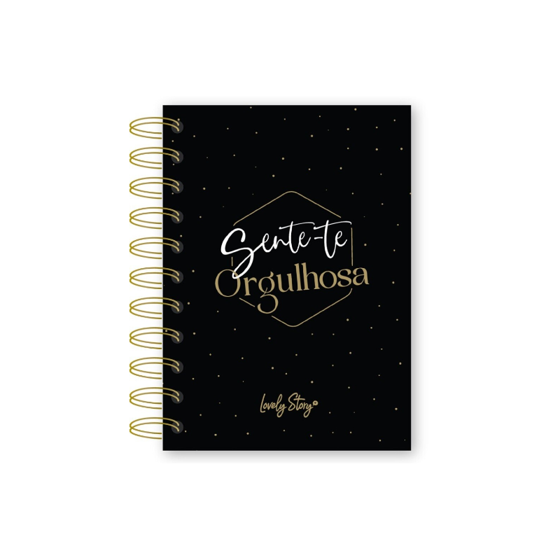 Bloco De Notas A6 Lovely Story Night & Day – Sente-te Orgulhosa