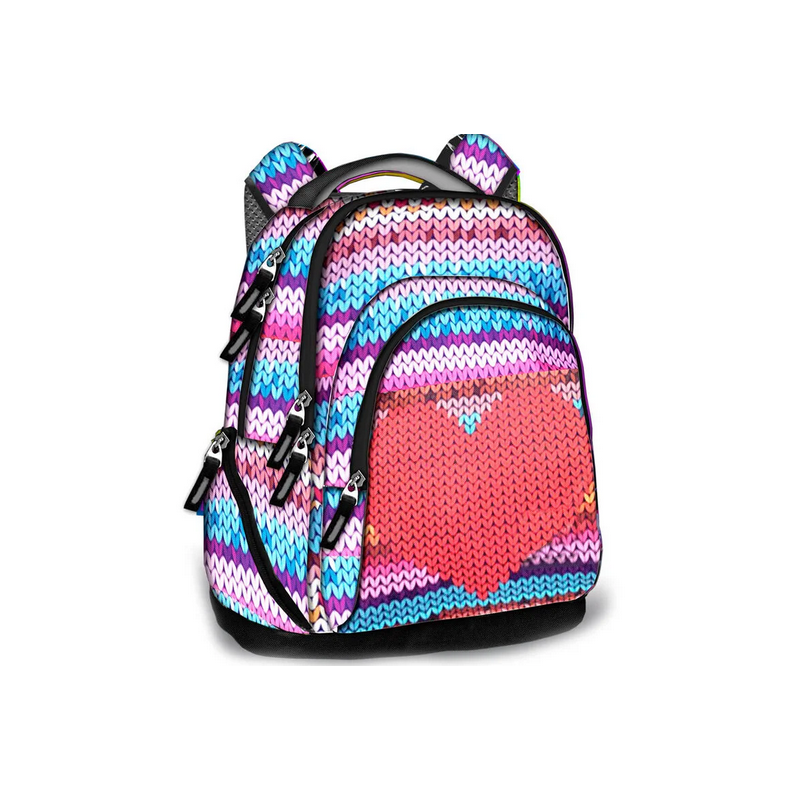 Mochila Escolar Dupla Coração Espiral