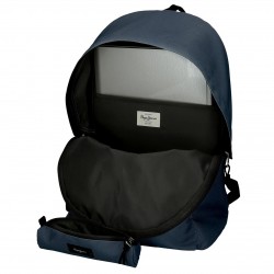 Mochila Portátil + Estojo Pepe Jeans ARIS Azul Marinho
