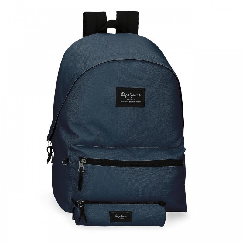 Mochila Portátil + Estojo Pepe Jeans ARIS Azul Marinho