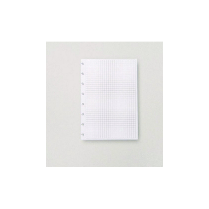 Folhas quadriculadas brancas A5 90g para Caderno Inteligente