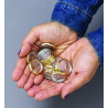 Discos e elástico dourado G para o Caderno Inteligente