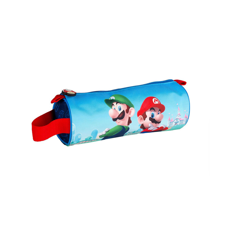 Estojo Redondo Mário e Luigi Super Mário Bros