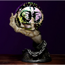 Esqueleto Mão LED Metálico Orbe