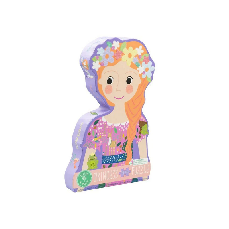 Puzzle Floss & Rock Formas 40 Peças - Princesas