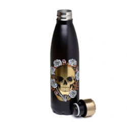 Garrafa Térmica Caveira e Rosas