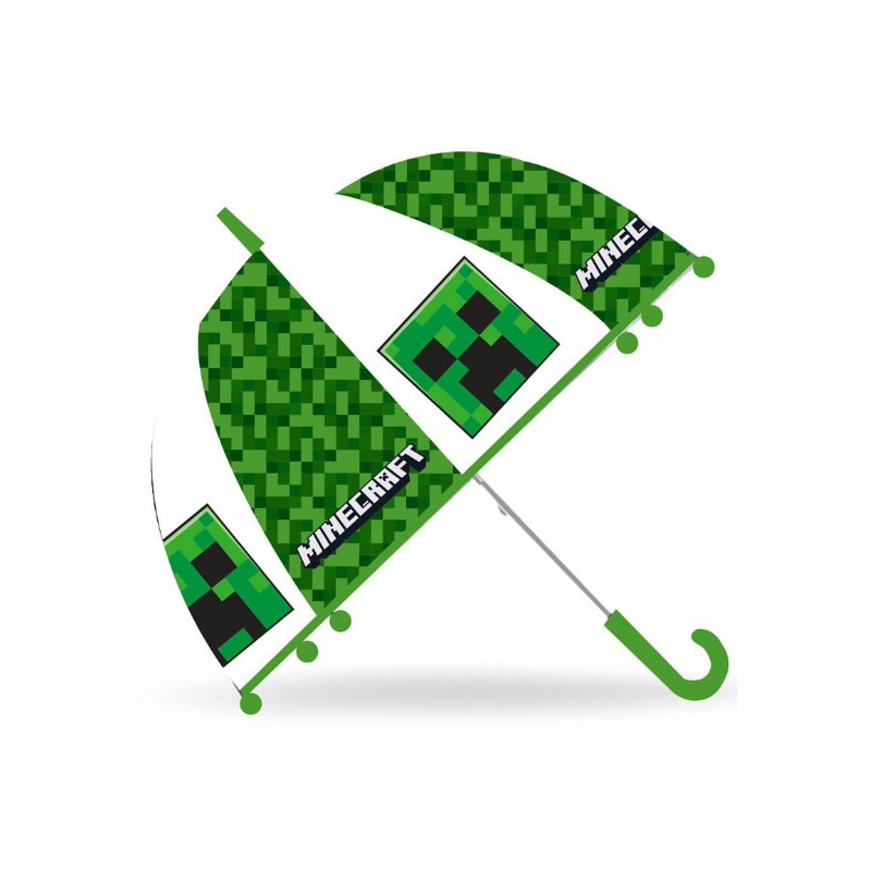Guarda-Chuva Transparente Minecraft Creeper 46cm