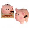 Mealheiro Porco de Cerâmica c/Martelo 21 cm