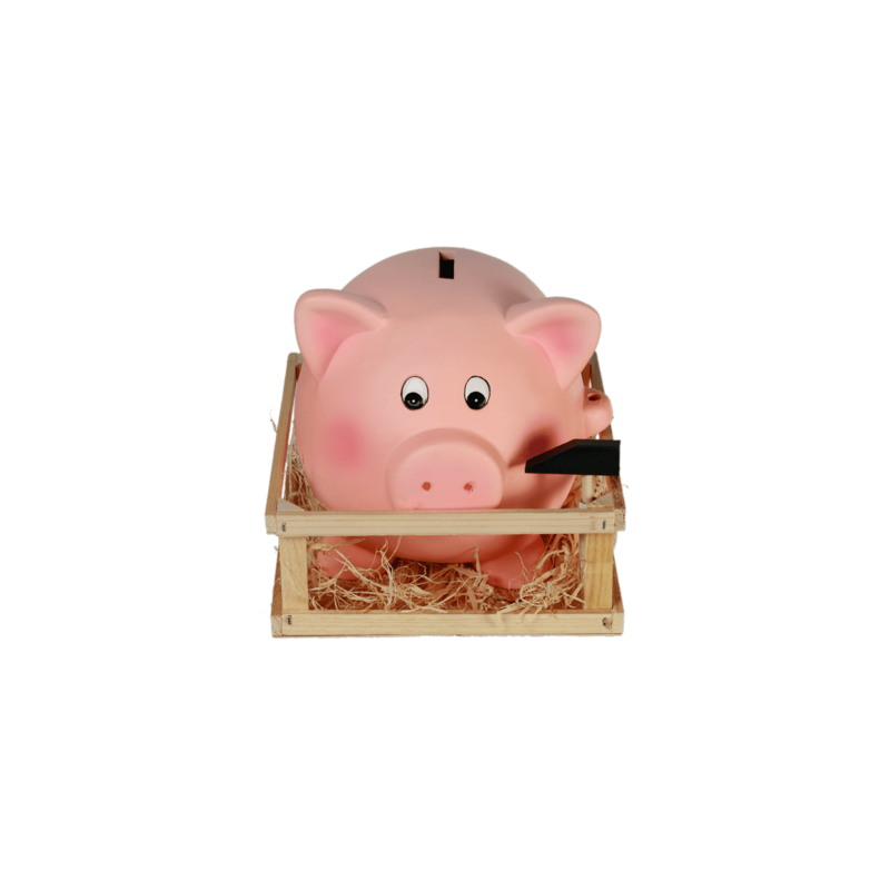 Mealheiro Porco de Cerâmica c/Martelo 21 cm